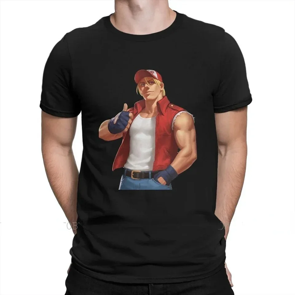 Terry bogard fatal zúrivosť hippie tričko Kráľ bojovníkov Pánske vrchné okrúhle tričko