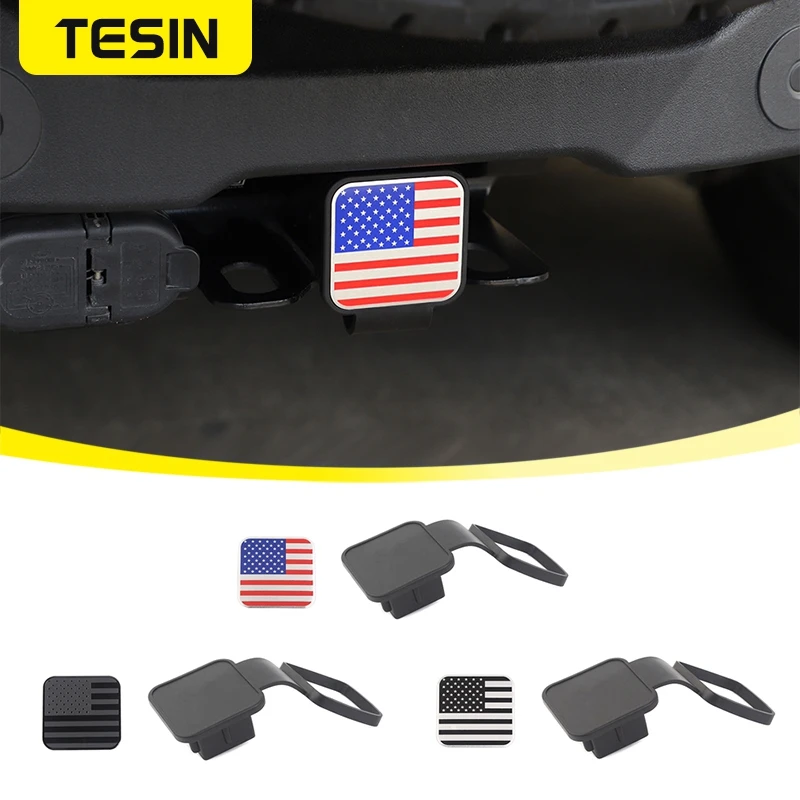 Tesin Cont Cover Cover Trailer Hook Dustodproof Plug Square Ústa Ochranný kryt pre Jeep Wrangler Tj Jk Jl Jt pre Suzuki Jimny