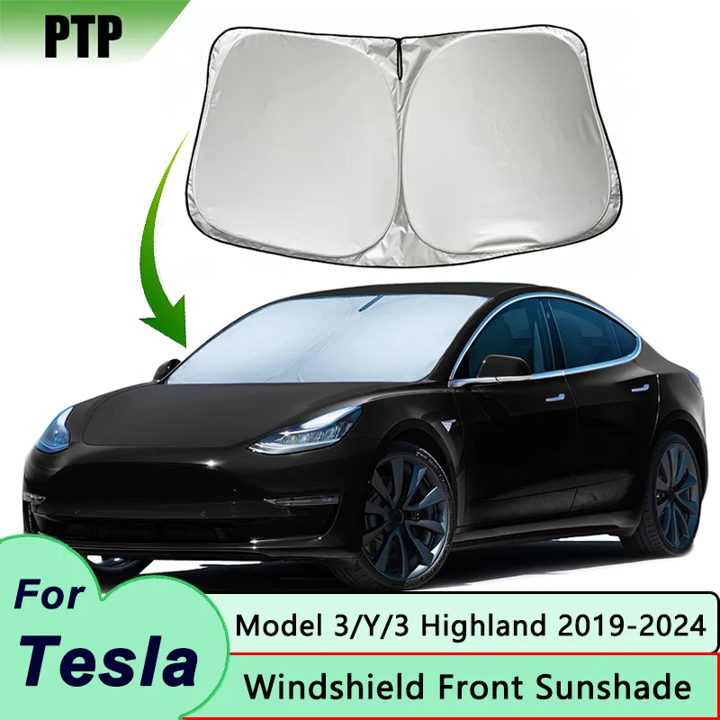 Tesla Model 3 Highland 2024 Sunshade čelného skla pre model 3 Zkladateľné predné okno Sunshade Model Y Model Y Model Y Model Y