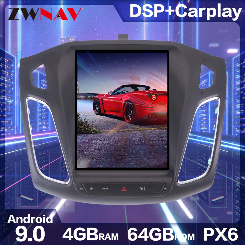 Tesla Screen Android PX6 pre Ford Focus 2013 - 2017 CAR Multimedia Radio Radio Stereo Player CarPlay DSP GPS Navigation Head Unit