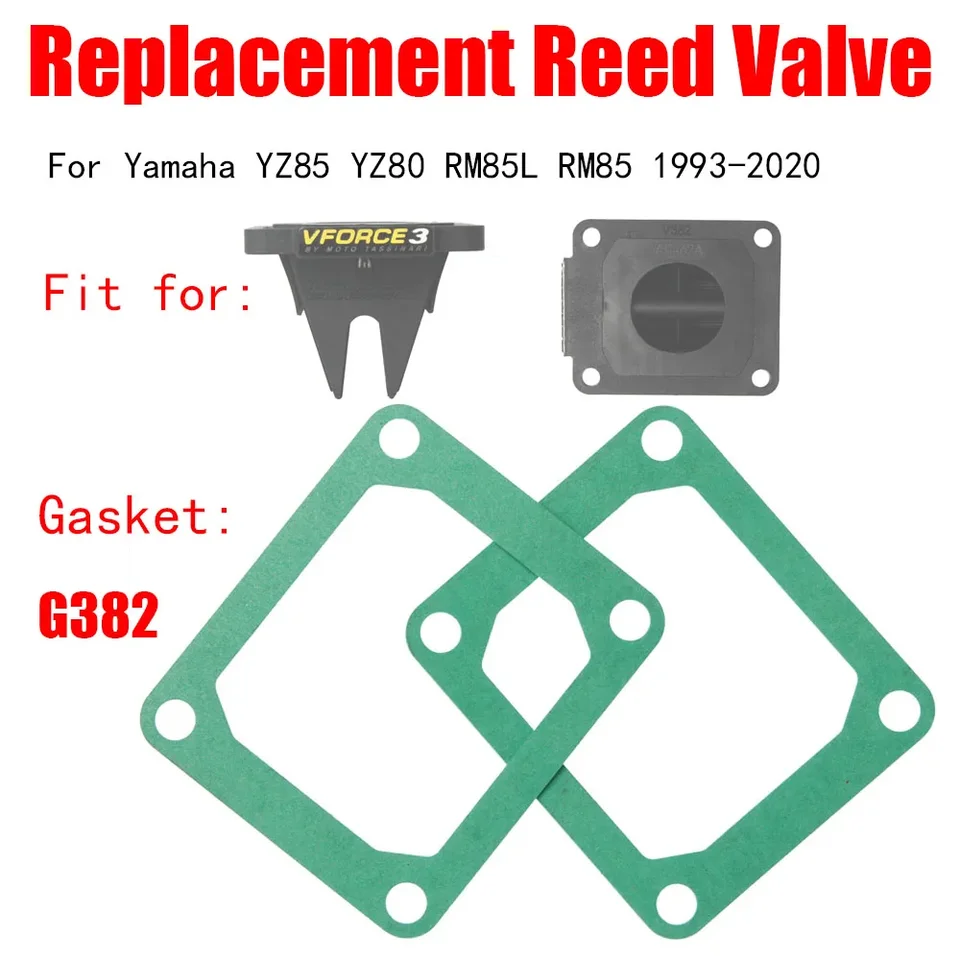 Tesnenie 2pcs G382 Výmena trstinového ventilu Vforce 3 V382S V382S-A pre Yamaha YZ85 YZ80 RM85L RM85 1993-2020