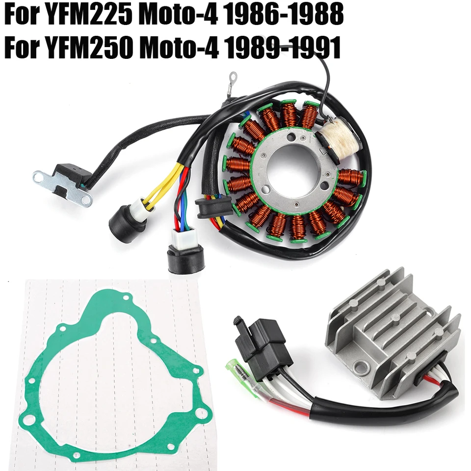 Tesnenie cievky statora + usmerňovač regulátora pre Yamaha YFM225 MOTO-4 1986 1987 1988 / YFM250 MOTO-4 1989 1990 1991