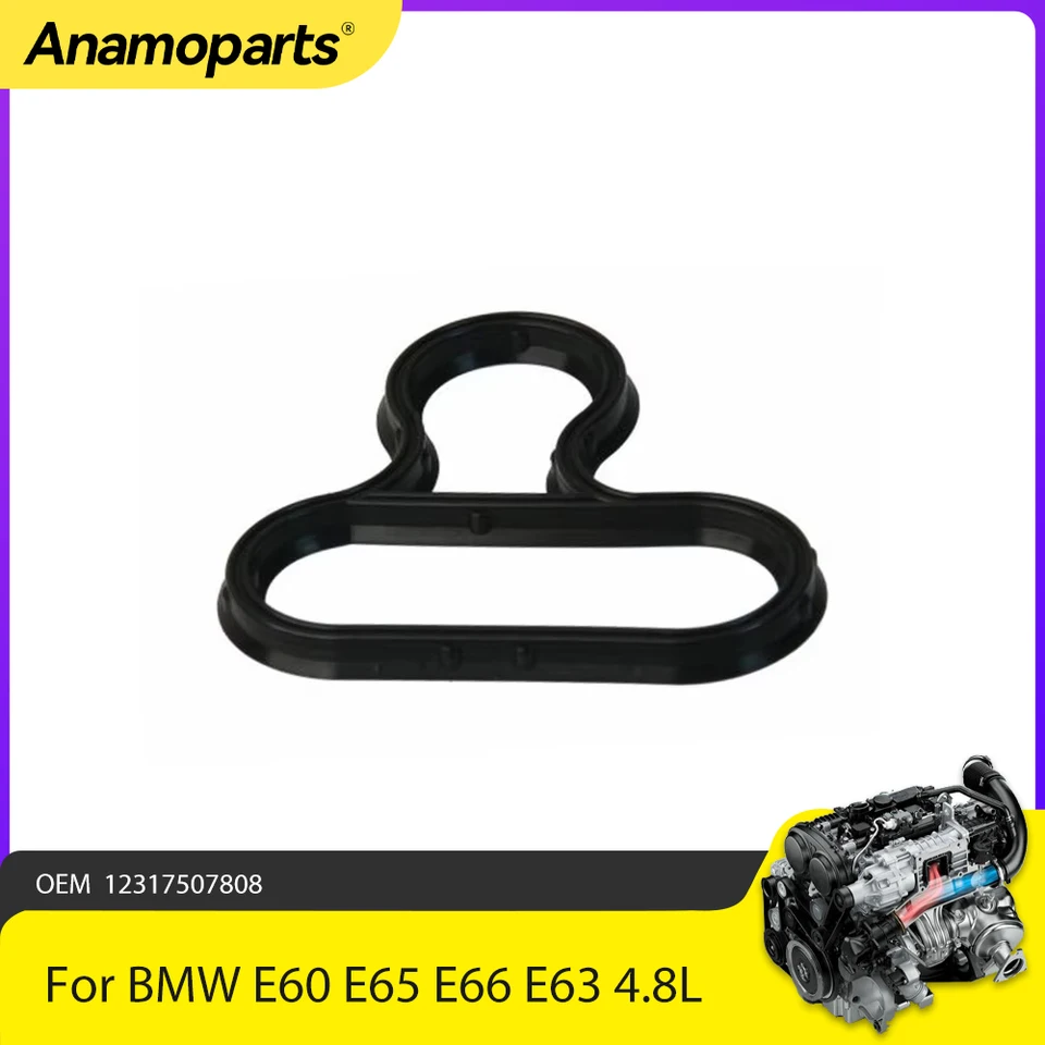 Tesnenie držiaka na držiaky motorov 4,8 L pre 2000-2010 BMW E60 E65 E66 E63 E64 E53 X5 4,8L V8 Plyn DOHC OEM 12317507808