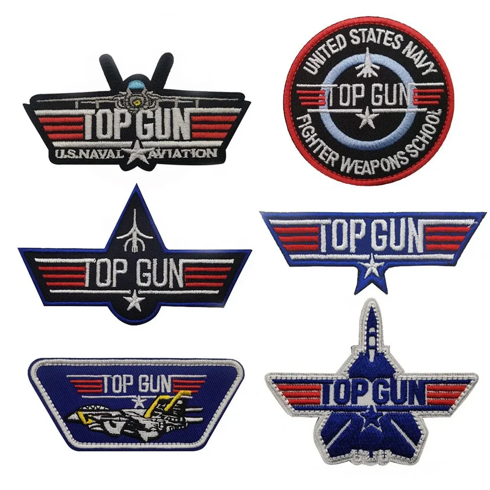 Test Gun Flight Test Maverick Ranger Patch Tomcat Fighter Weapon School Academic Squadron Hook & Loop Badge pre bundu
