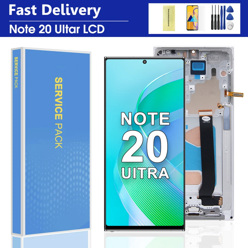 TEST TESTOVA POZNÁMKA 20 Ultra displeja obrazovka pre Samsung Note 20 Ultra N985F LCD s zostavou digitalizátora dotykovej obrazovky na displej