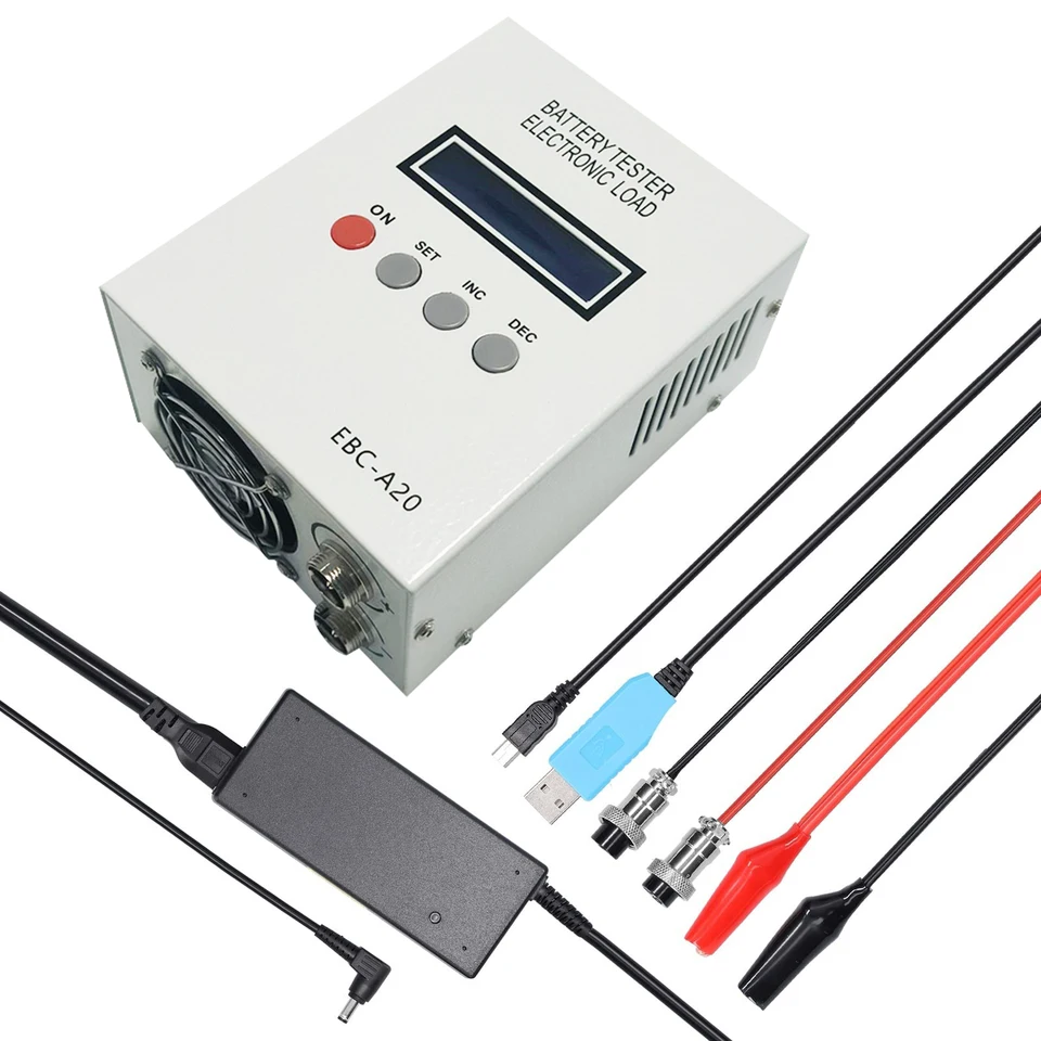 Tester batérie EBC-A20 30V 20A 85W lítium olovo-kyselina kapacita batérie 5a nabíjanie 20A Vypúšťanie podpory PC Softvér Control