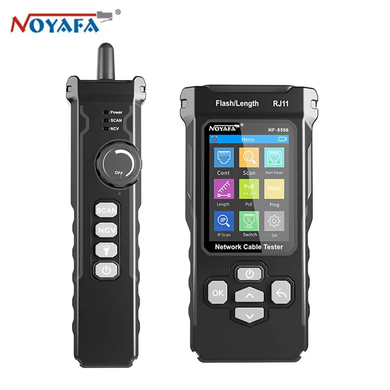 Tester digitálnej sieťovej kábla NOYAFA NF-8506 Network link Finder IP Scan TDR Poe Ping RJ45 Tester Multifunkčný drôtový sledovač