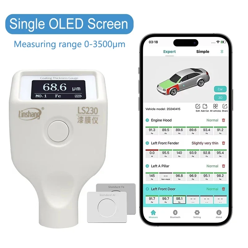 Tester na meranie hrúbky 0-3500 μm