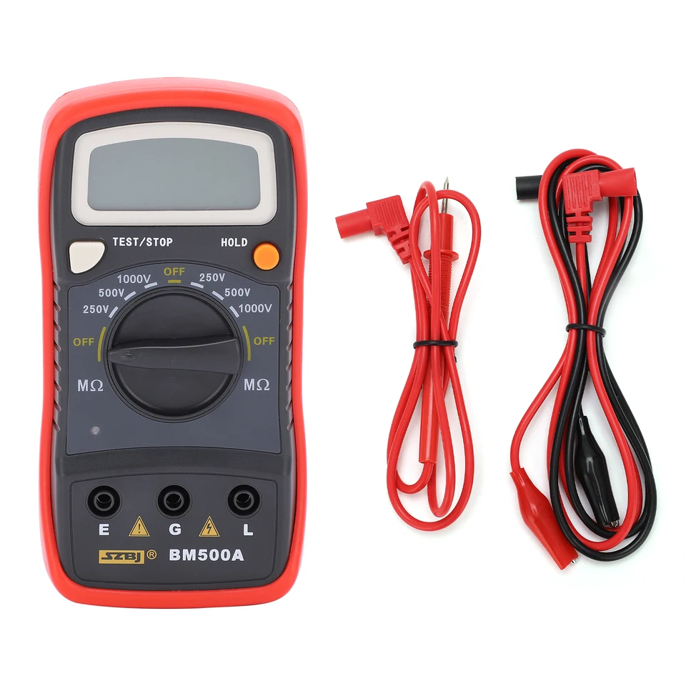 Tester odporu BM500A 1000V LCD Tester Tester Digitálny izolačný odpor mera