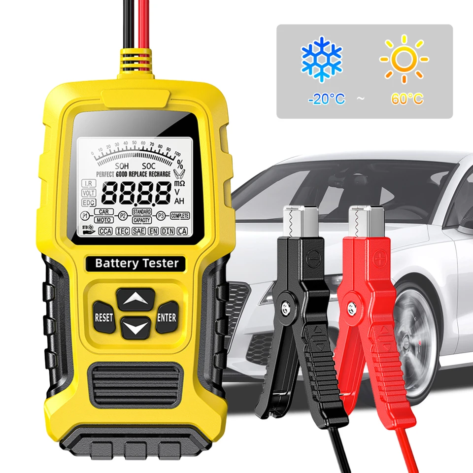 Testovací nástroj na analyzátor batérie SOH CCA IR meranie inteligentných batérií Automatický analyzátor batérie pre motocyklovú loď automobilu