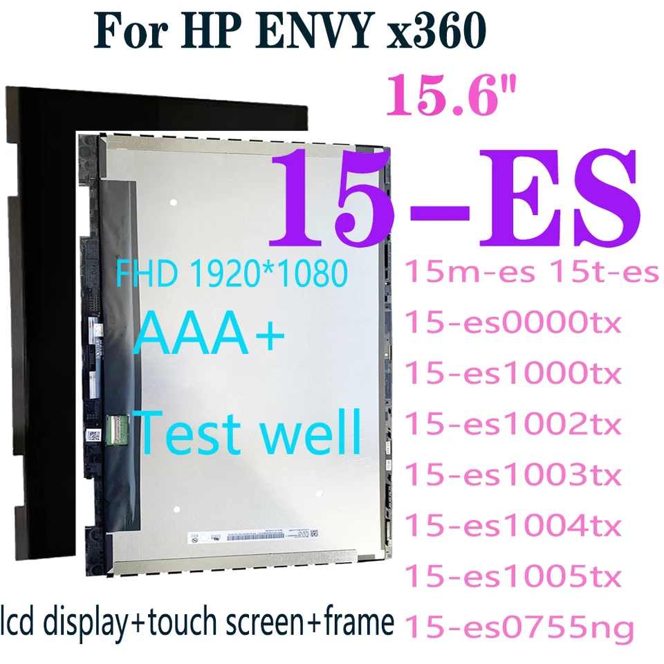 Testované 1,6 '' IPS LCD pre HP Envy X360 15-ES 15-ES0755NG FHD LCD DISPIT DISPIT DIGITÁRU DIGITÁRU S RÁM 15 M-ES 15T-ES