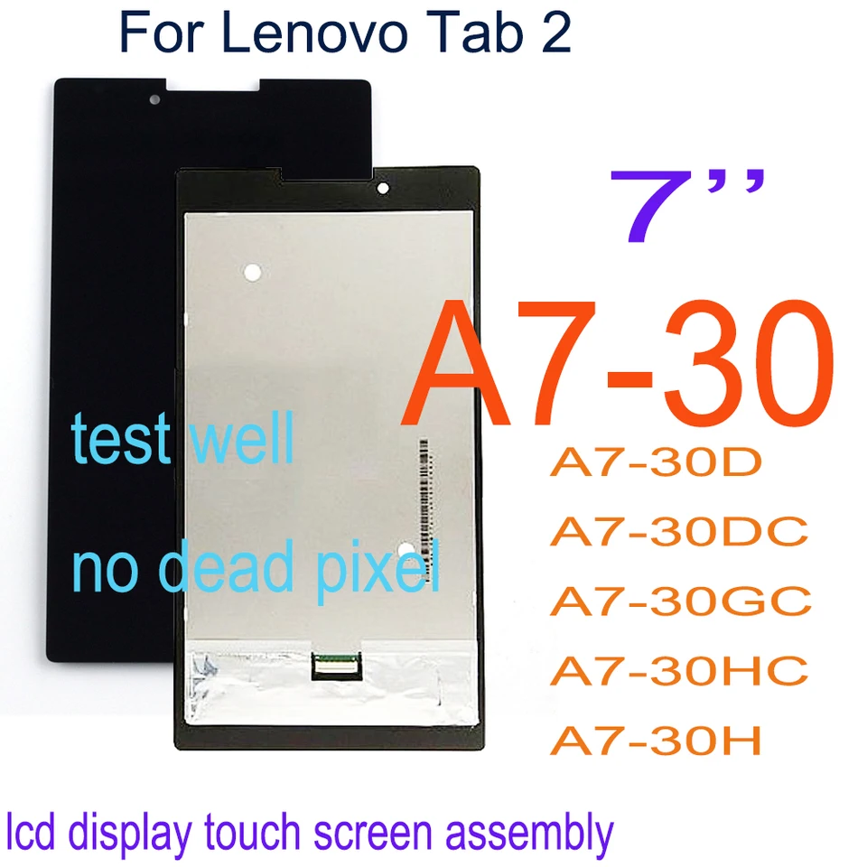 Testované originálne 7 '' LCD pre Lenovo Tab 2 A7-30 A7-30DC A7-30HC A7-30TC A7-30GC LCD DISPIT DISPIT DIGITIZER DIGITÁRU