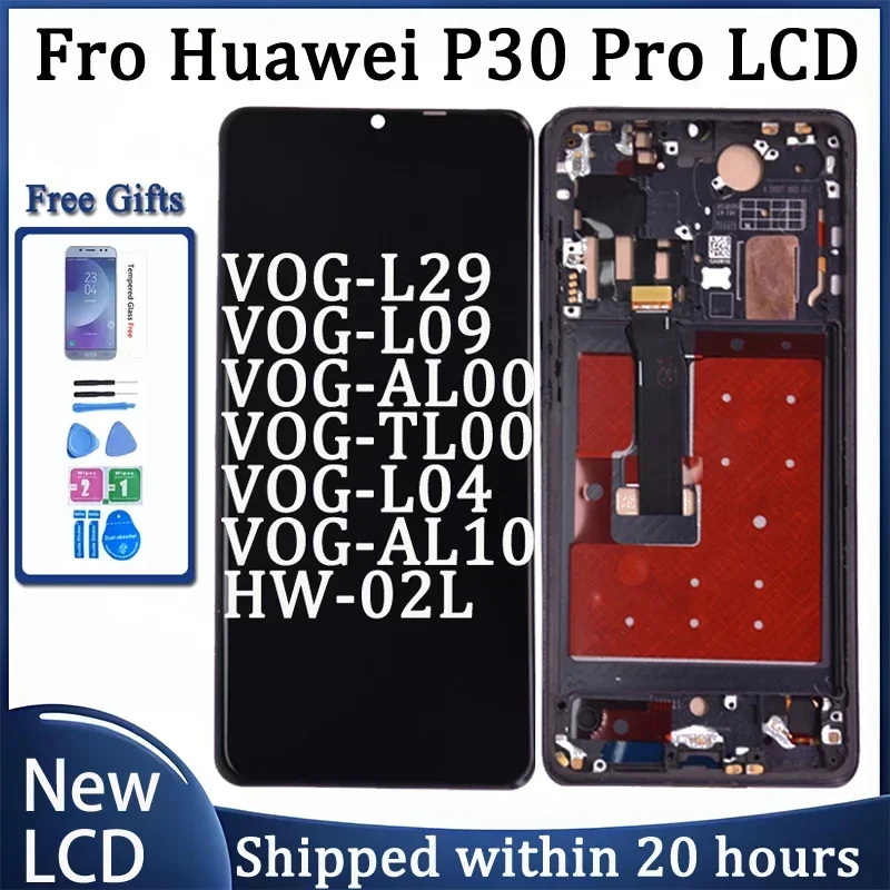 Testované pre Huawei P30 Pro LCD displej dotykovej obrazovky Digitalizátor Výmena zostavy P30 PRO VOG-L29 VOG-L09 LCD LCD