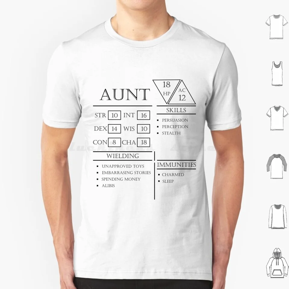 Teta štatistiky-značka Čierne tričko 6xl bavlna Cool Tee 5e Piate vydanie a DD DND Class Suscarsion Scvabes Skóre zručností