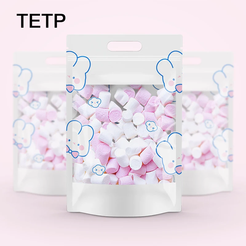 TETP 50ks pečenie Balenie Balenie s rukoväťou Domáci večierok pre bábätko pre sušienky Candy Marshmallow Lollipops Decorácie deti