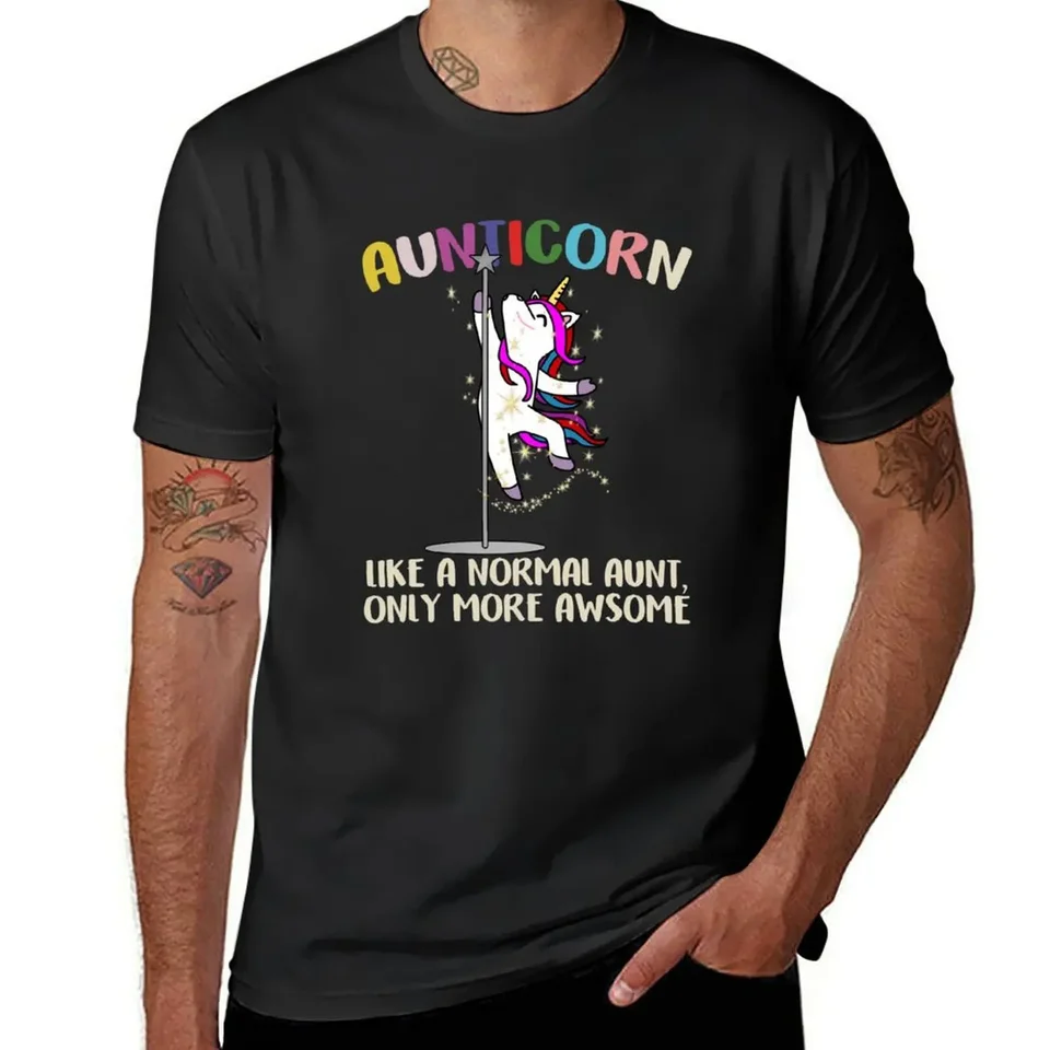 Teunkorn Unicorn Pole Dancing Tričko luxusné oblečenie blúzka blúzka hippie oblečenie pánske tričko