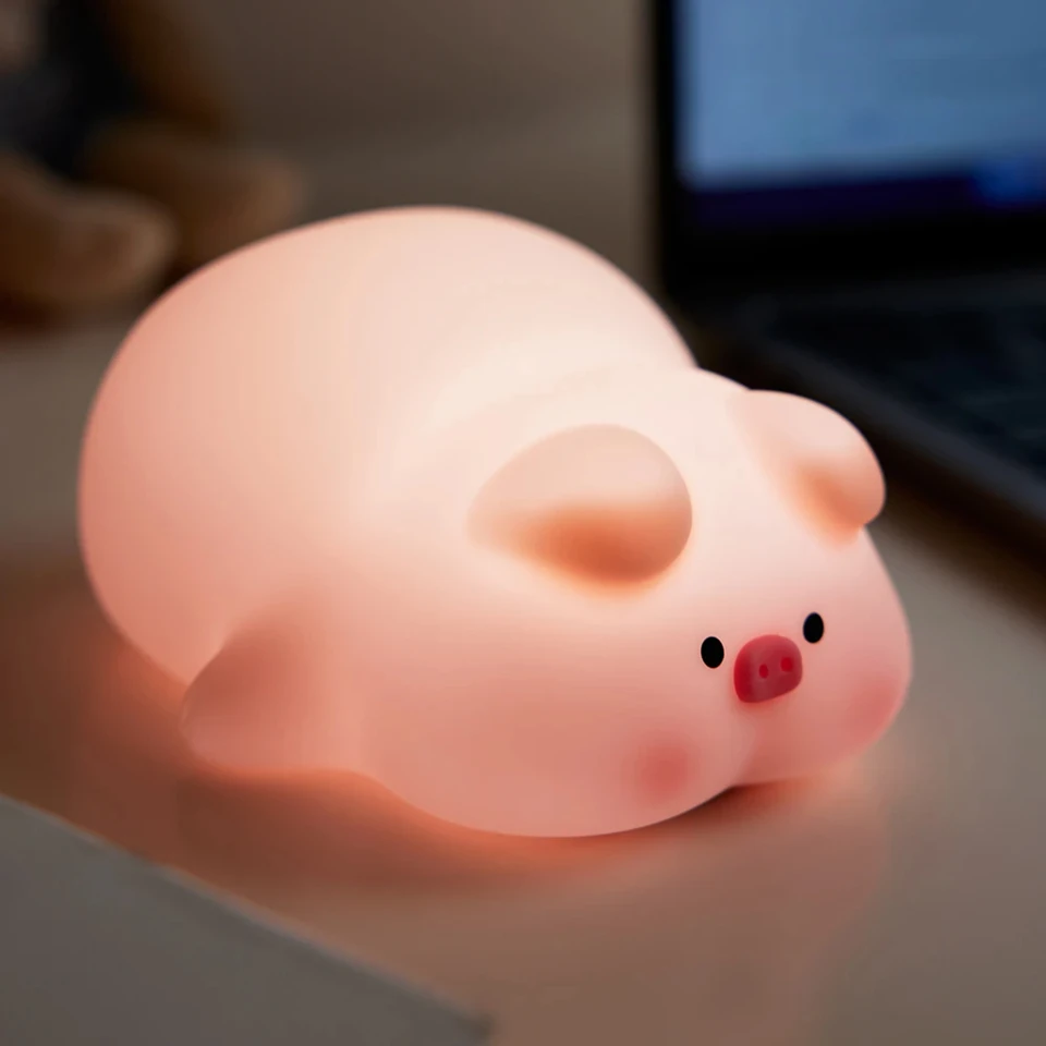 Texte si svoje deti týmto roztomilým a rozkošným ružovým piggy led nočným svetlom - vytvorte očarujúcu atmosféru s ideálnym USB Rechargea
