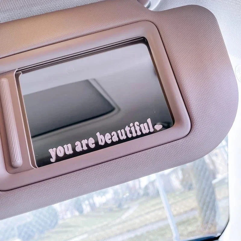 Textové nálepky automobilov, ktoré ste krásny interiérový výzdoba Zadné zrkadlo, módne nálepky Kreatívne šport PVC vinylové obtisky