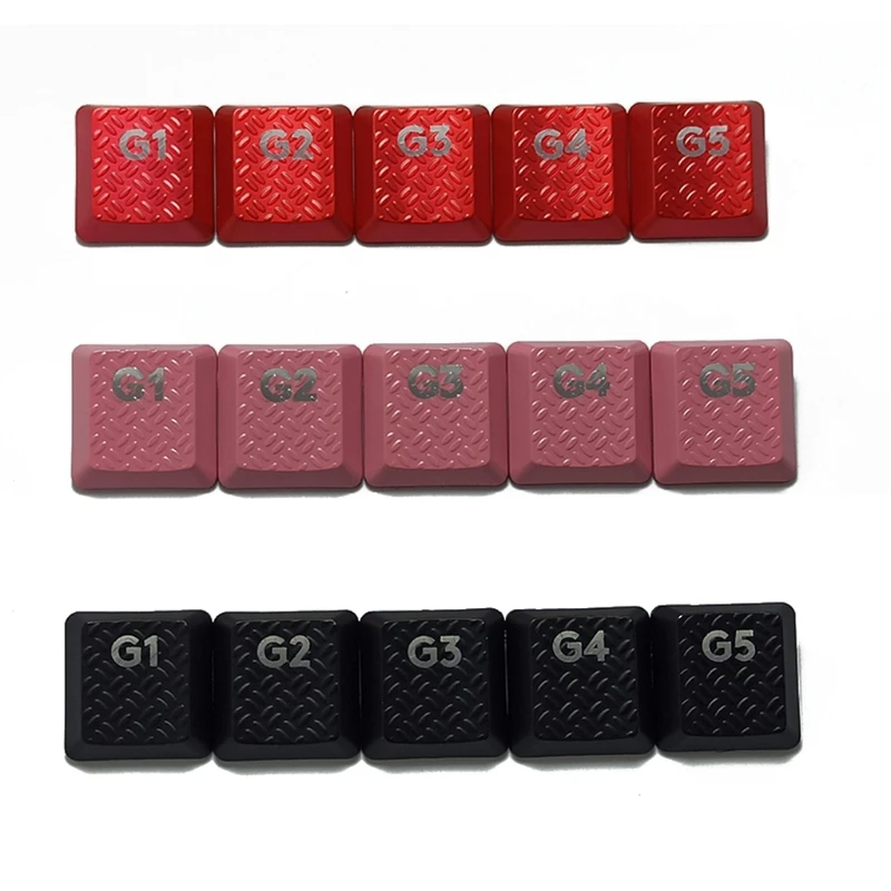 Textúrované G1-G5 pre kľúčové uzávery pre logitech- g813 / g815 / g913 / g915 rgb mechanické klávesové klávesnice 5ks / balenie