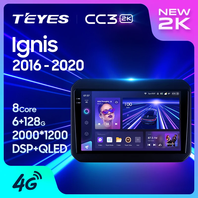 TEYES CC3 2K pre Suzuki Ignis 2016 - 2020 Automobilie Multimedia video prehrávač navigácia stereofónny GPS Android 10 Nie 2Din 2 DIN DVD