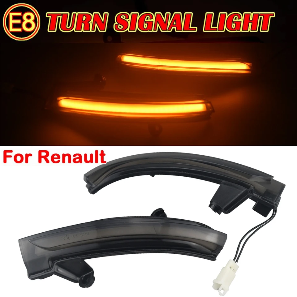Tečúci spätný zrkadlo indikátor Dynamic Blinker Turn Signal Svetlo pre Renault Megane Mk4 Clio V Mk5 Lutecia Talisman Samsung