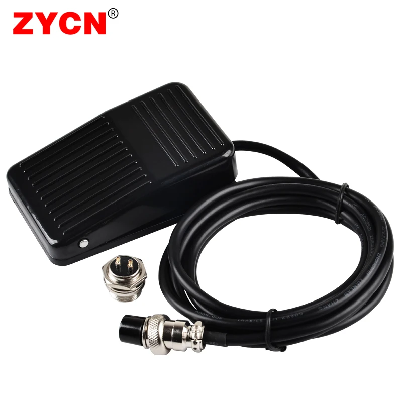 TFS-1 Foot Switch Switch Neflip kovové kovové okamžité elektrické napájanie SPDT Motor Controller Self-reset 3pin drôt 20 cm/2m 10a Prispôsobené