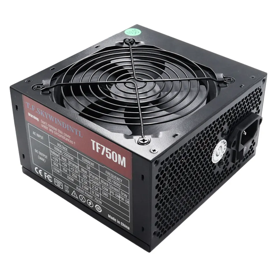 TFSKYWINDINTL 750W Počítačový napájací zdroj Zlato napájač PC PC Gamer 750 watt 80 PSU