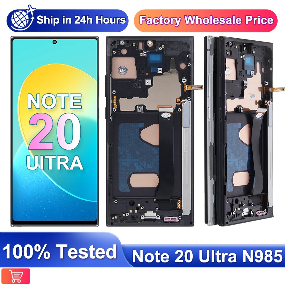 TFT note20 Ultra 4G displej pre Samsung Galaxy Note 20 Ultra 5G LCD displej N986B Výmena zostavy dotykovej obrazovky s rámom s rámom