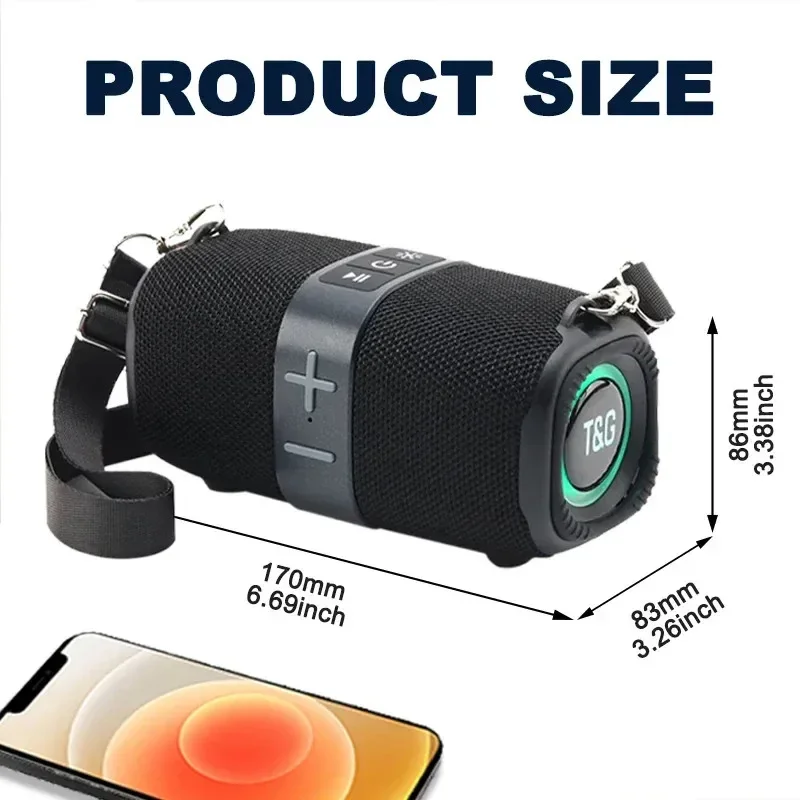 TG667 HIFI LED svetlo prenosný reproduktor Bluetooth 360 STEREO ORCORDOOR HOMERNÉHO DOPRAVNÉHO SUBWOOFER s Boom Boom Boom USB/AUX/TF/FM