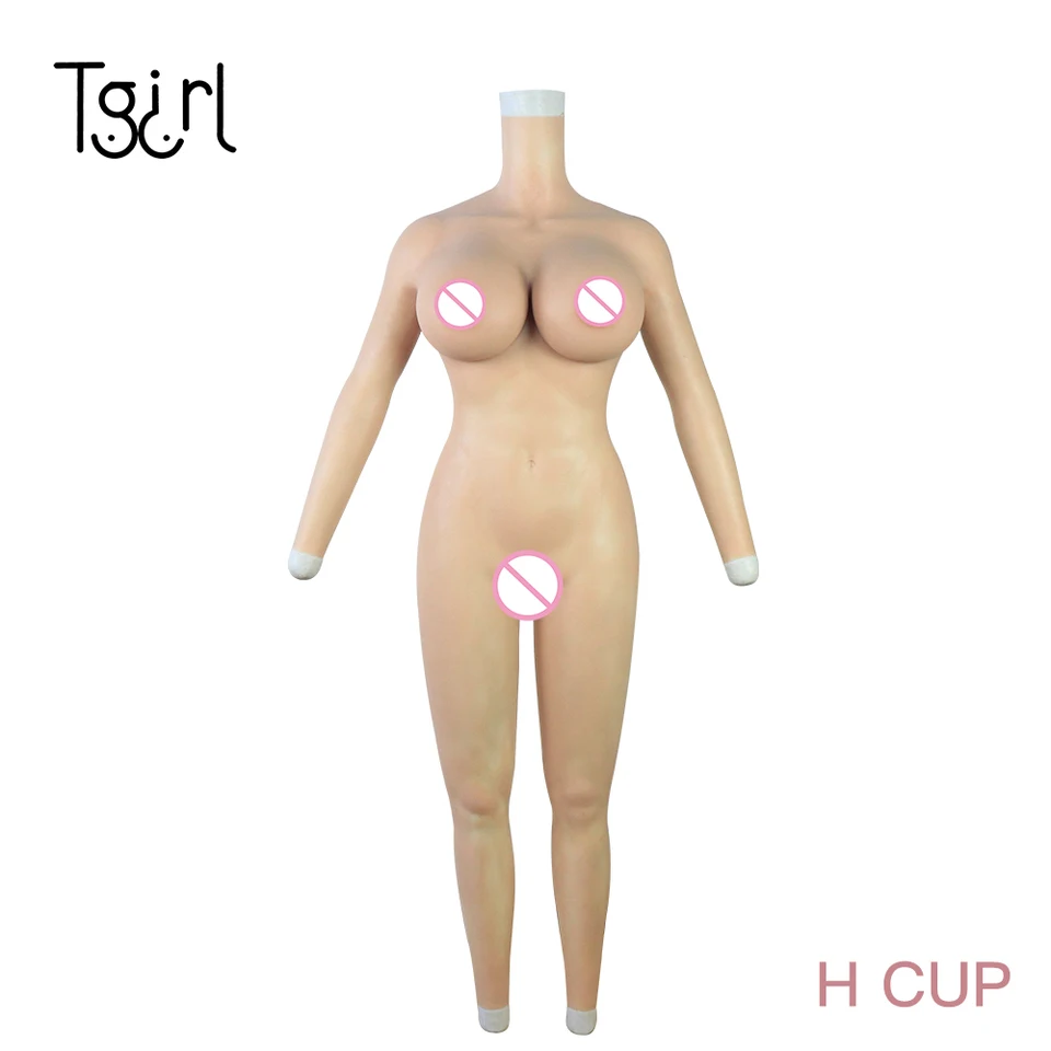 Tgirl shemale H-Cup Sexy BodySuit Silikone Boobs Forms Forms Big Prs Crossdressers travestima Drag Queen Cosplay sissy