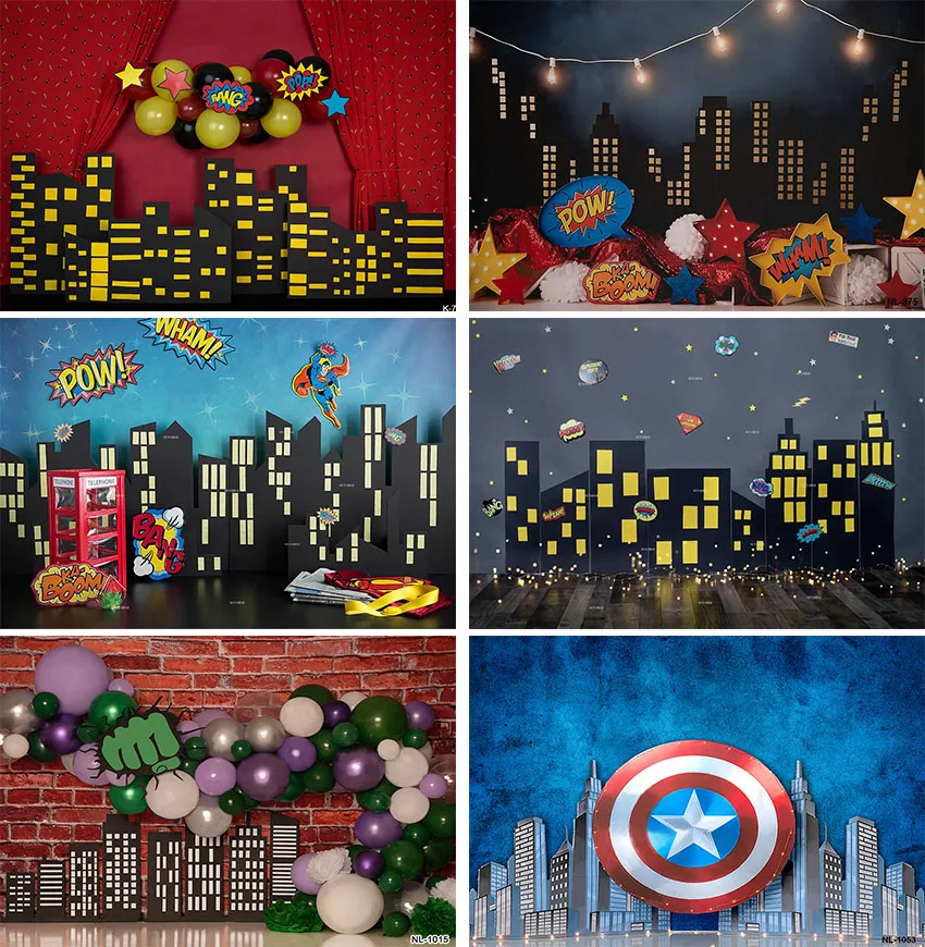 The Avengers Background Superhrdina kapitána Amerika Hulk Spiderman Boy Boy 1. narodeninová oslava koláč Smash Decorácie pozadie