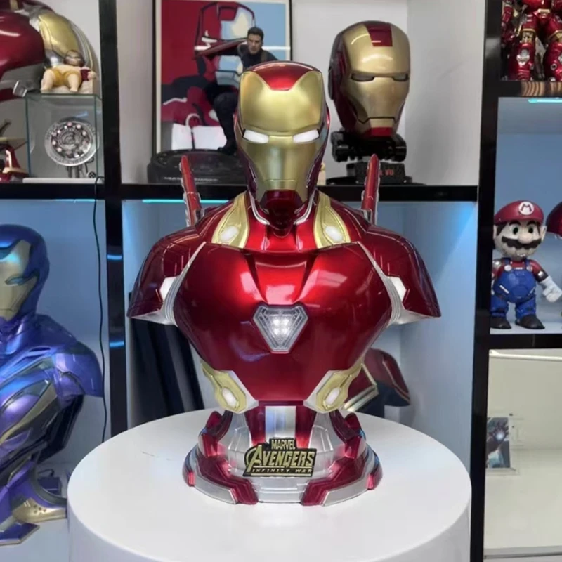 The Avengers Iron Man Mk50 Action Figure GLEAGING BUST 2.0 LUMINIVE Verzia živice Figurín trendy hračky Zbierka figúrky