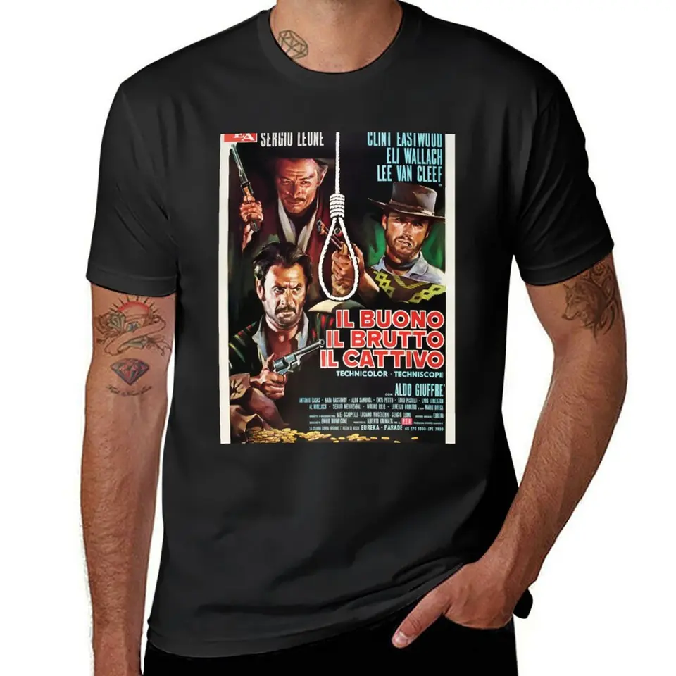The Good, Bad a The Ugly, 1966 Talian Western s Clint Eastwood, Lee Van Cleef, tričko Eli Wallach