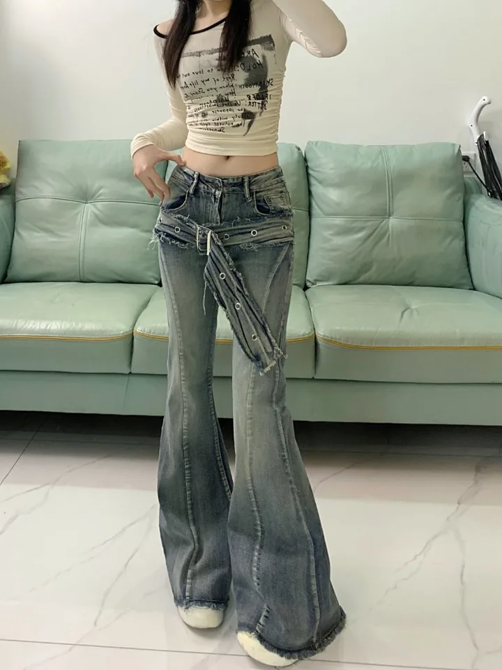 The Spice Girls Fashion Friend priateľ y2k baggy džínsy Dámske oblečenie Ženy Dámy Slouchy Streetwear široké džínsové nohavice Denim Pant Vay2055 2