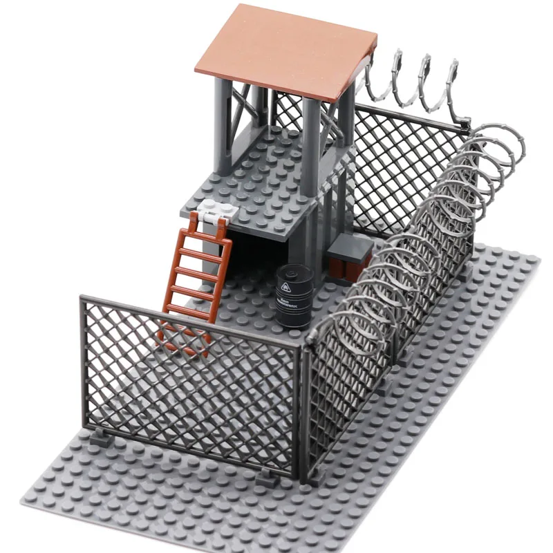 The Walking Dead Wire Mesh Zombies Väzenie Post City Swat Building Blocks Figure Tehly Vzdelávacie hračky pre deti Darčeky pre deti