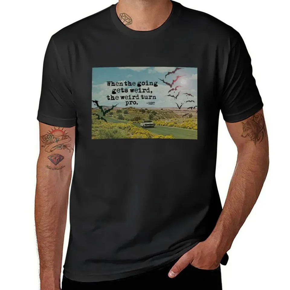 The Weird Turn Pro-Hunter S Thompson Fan Art Tričko Kórejské módne roztomilé oblečenie pánske tričko