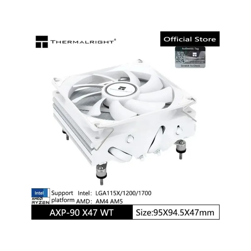 ThermalRight AXP90-X47 ITX vzduchom chladeným CPU chladičom 47 mm 4 tepelný prietok