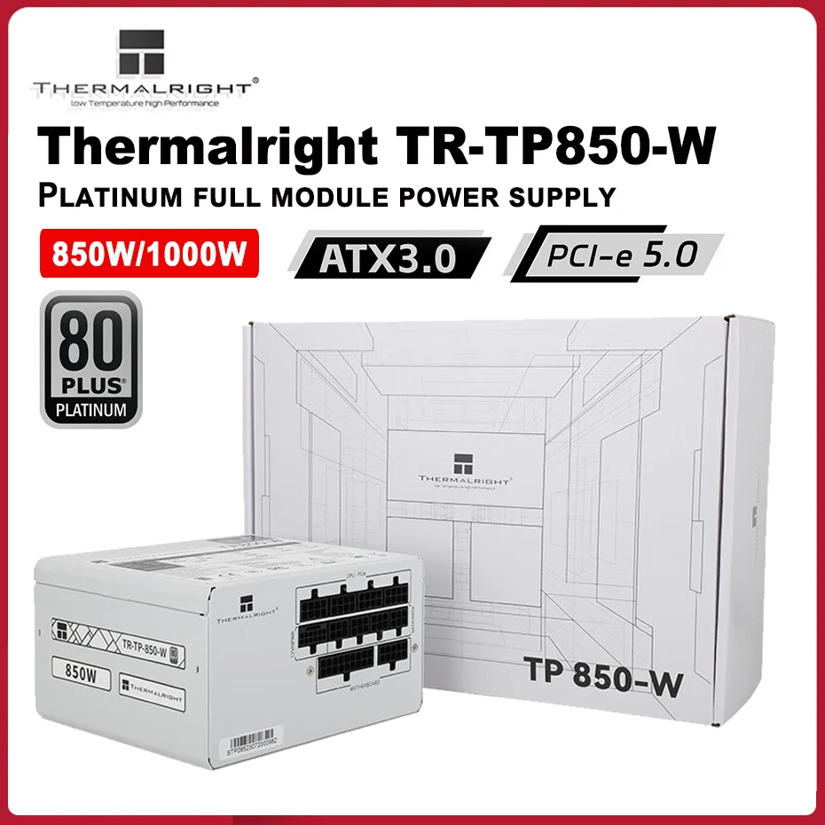ThermalRight TP850/1000W ATX3.0 Počítačový napájací zdroj Platinová podpora modulu 4090 PCIE5.0