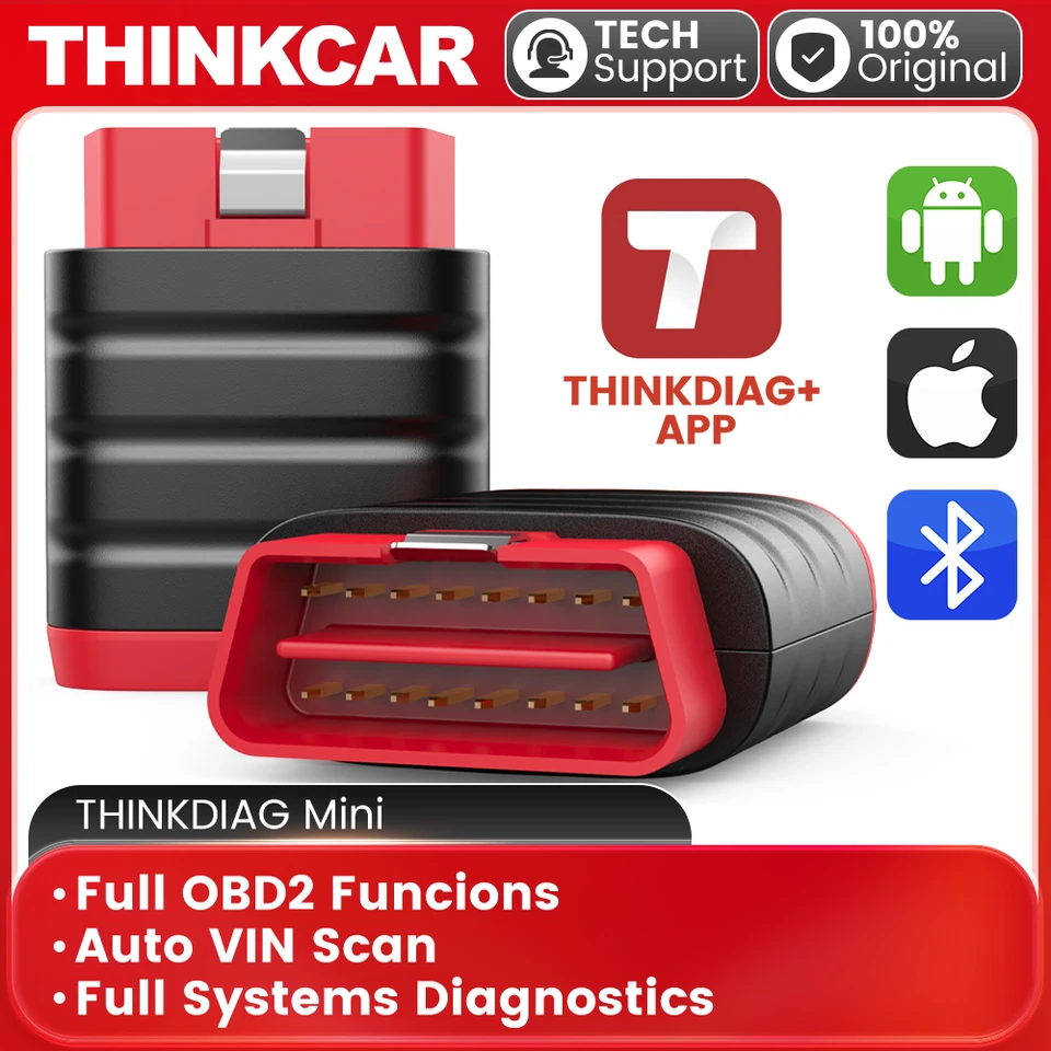 ThinkCar Thinkdiag Mini OBD2 Scanner Bluetooth, Diagnostika diagnostika všetkých systémov Diagnostický skenovací nástroj na čítanie/Clear Chybový kód Universal
