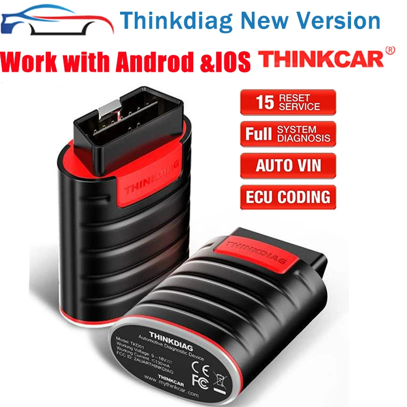 ThinkCar Thinkdiag Nová verzia All Systém plný softvér 1 rok bezplatný skener OBD2 kódovanie ECU Aktívny test PK ELM327