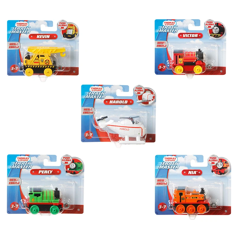 Thomas and Friends trackmaster Push pozdĺž kovových motorov hračky Train Percy Harold Kevin Figure Model Adventures Collection Kid Darček