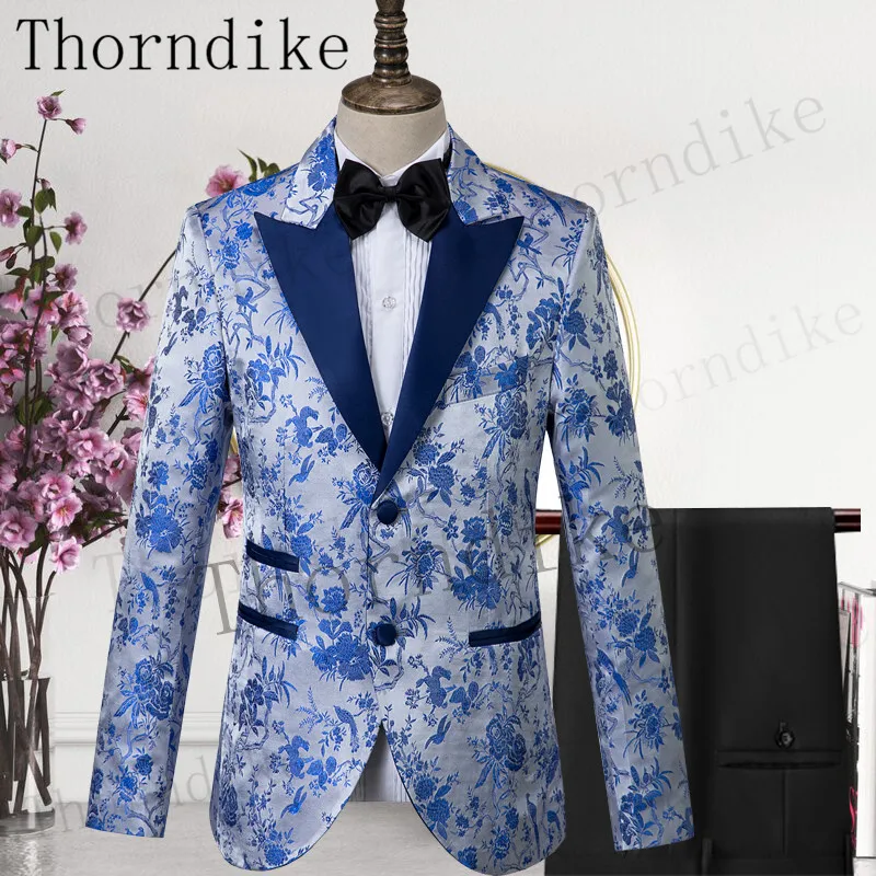 Thorndike 2025 cosutme homme taliansky módny módny fit muži obleky 2 koks vrchol klopa svadobného ženícha Tuxedos Terno Masculino Prom