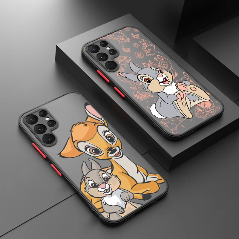 Thumper Bambi Disney pre Samsung S24 S23 S22 S21 Ultra S20 Fe S10 plus Lite 4G 5G Frosted Tasucent Cover Capa Fundas