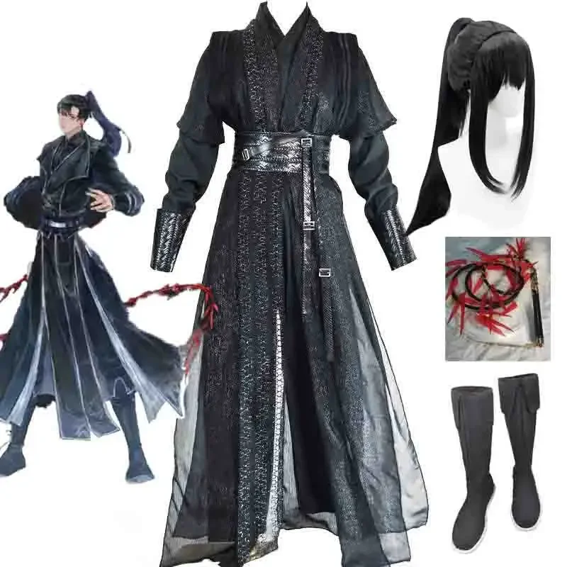 Tian Guan C Fu He Xuan Cosplay kostým Sha Lang Character Chang Geng Mo Ran Cosplay topánky parochňou čínsky kostým Hanfu XF1487