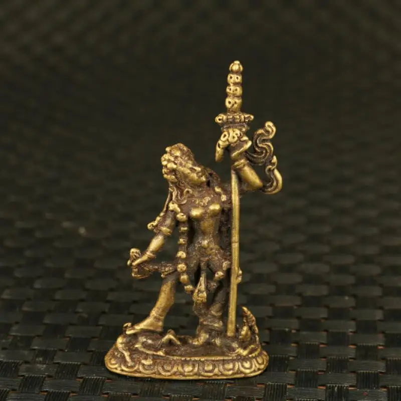 Tibet bronzový ručne vyrezaný Buddha guanyin