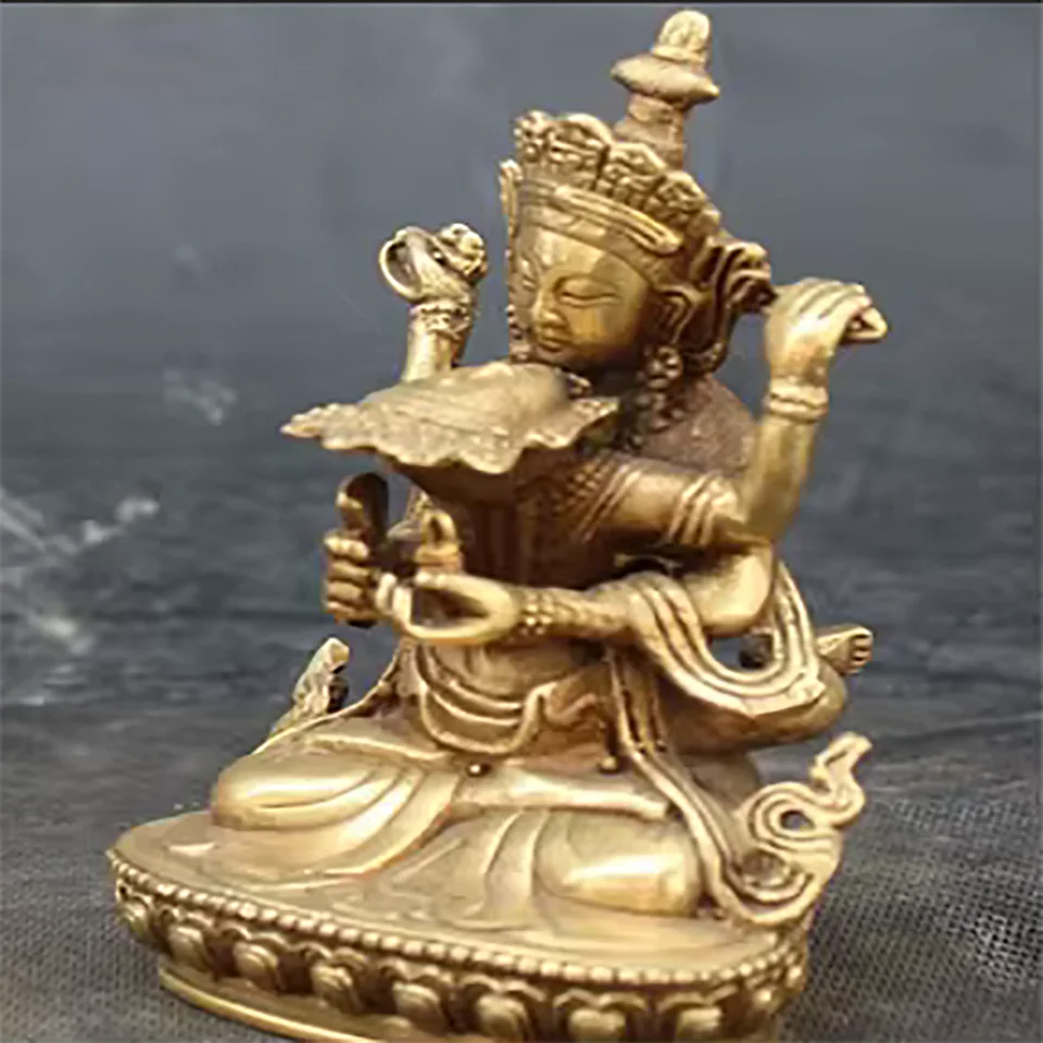 Tibetský budhizmus bronzové sedadlo Mandkesvara yab-yum šťastná socha Tantra Buddha