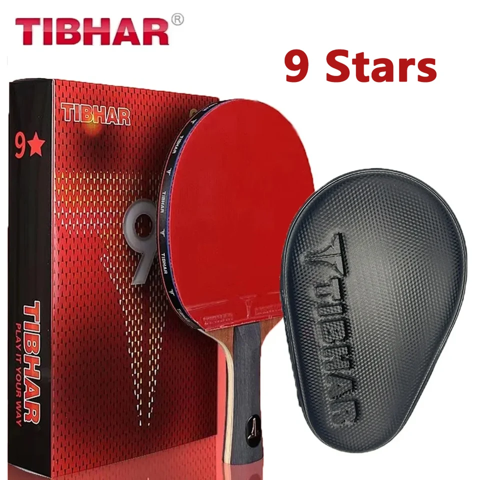 Tibhar 9 hviezdičkových stolov tenisová raketa Superior lepkavá gumová uhlíková čepeľ ping Pong Rackety