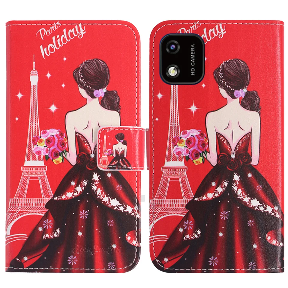 Tienjueshi FashionProtection Flip Leather Cover peňaženka pre puzdro pre Konrow City 4 Soft5 Sweet5 Sweet 55 Easy S55 S55P 2021 Etui Skin