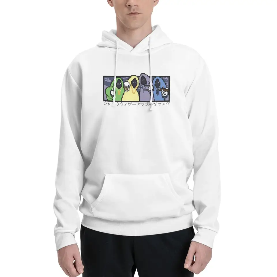 Tieňové čarodejnícke peniaze gang pixel umelecké mikiny Men Ženy Príležitostné pullové mikiny módne slova rukávy s kapucňou jesenná zima
