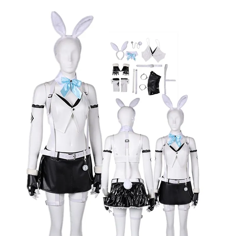Tifa Lockhart Cosplay Fantasy kostým dospelých Ženy Bunny Girls vesta sukňu čelenka oblečenie Halloween Carnival Party Suit
